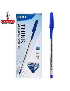DELI-Boligrafo Think azul...
