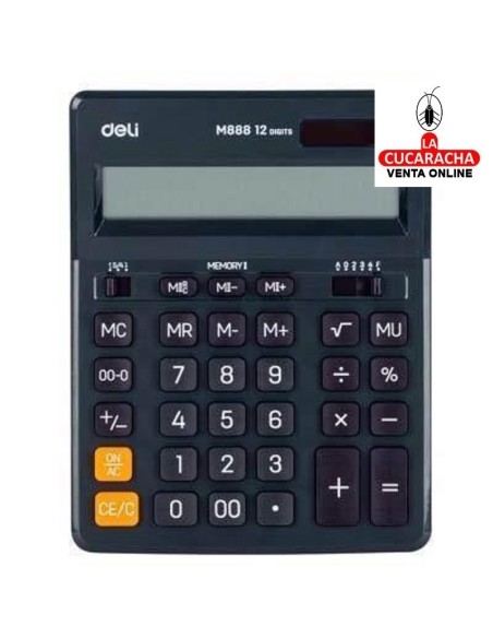 DELI-Calculadora 12 digitos verde EM888F.