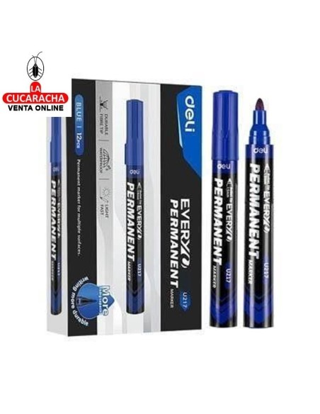 DELI-Rotulador Every Permanente Azul Caja 12 EU217-BL.