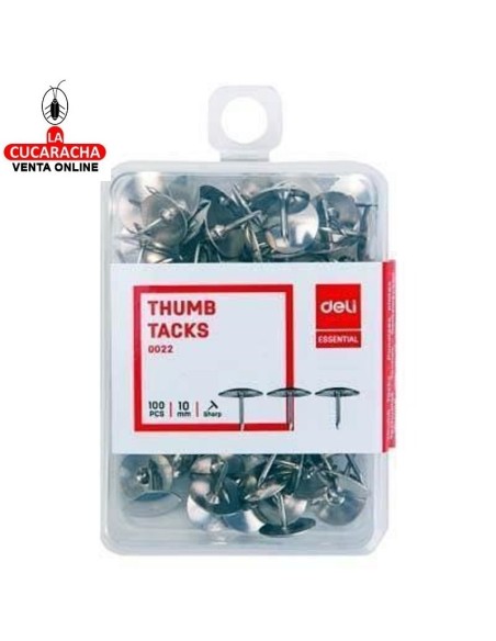 DELI-Chinchetas Niqueladas Caja 100 E0022.