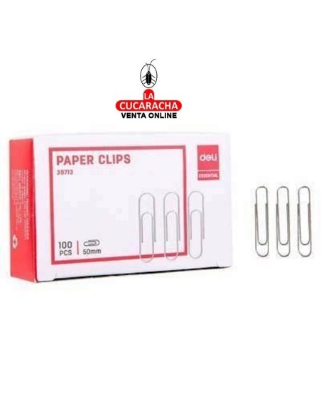 DELI-Clips Nº3 Caja 100 plateados E39713.