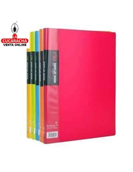 DELI-Carpeta 20 fundas RIO A4 con etiqueta colores surtidos E5032.