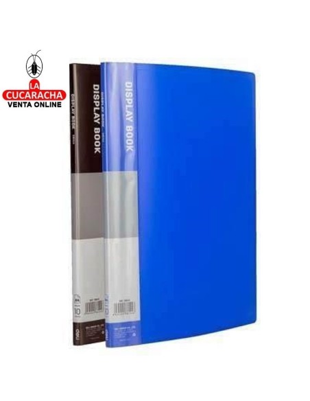 DELI-Carpeta 40 fundas A4 con etiqueta colores surtidos E38147.