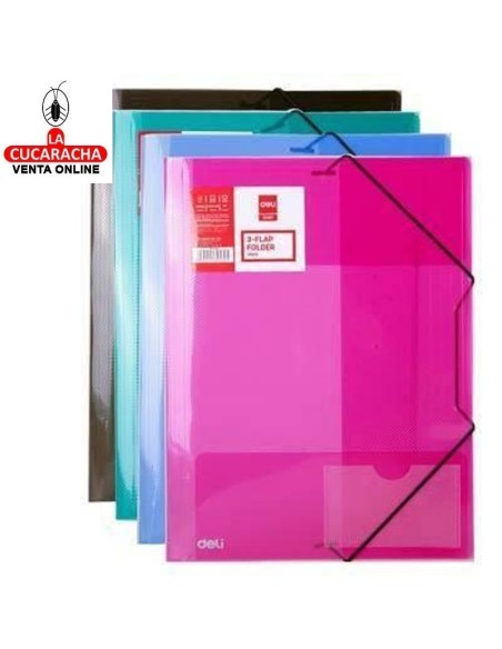DELI-Carpeta solapas Start A4 polipropileno colores surtidos E39579.
