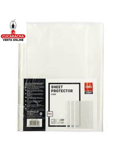 DELI-Funda A4 PP Caja 100 Cristal 35 micras EF20002.