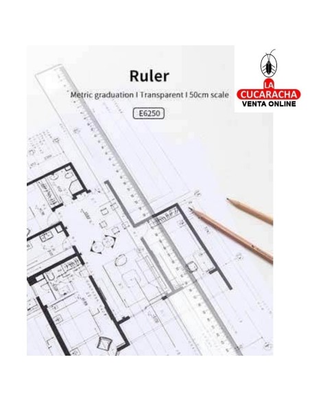 DELI-Regla Plastico Escolar 50CM. E6250.