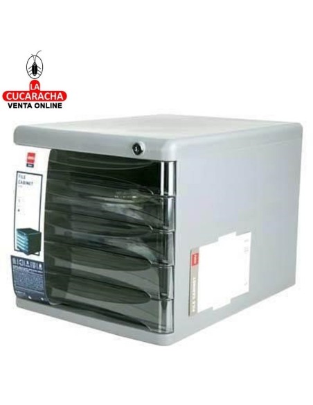 DELI-Modulo Oficina 5 cajones con llave Gris E9795.