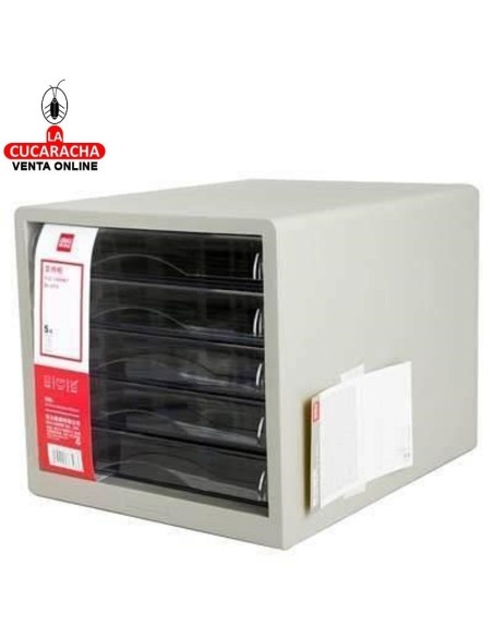 DELI-Modulo Oficina 5 cajones Gris E9775.