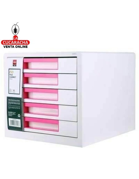 DELI-Modulo Oficina 5 cajones Magenta EZ01043.