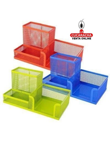DELI-Organizador sobremesa rejilla metalico colores surtidos E9154.