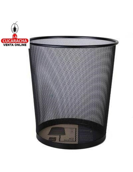 DELI-Papelera rejilla metal 12 litros Negro E9190.