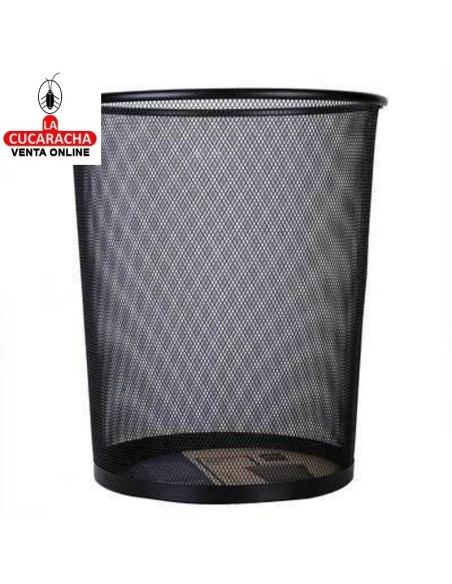 DELI-Papelera rejilla metal 20 litros Negro E9189.