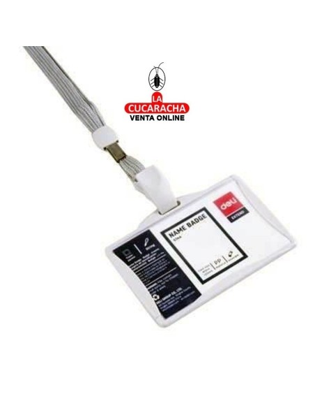 DELI-Funda Portacarnet Caja 30 horizontal identificador+cordon 85x53-E5744.