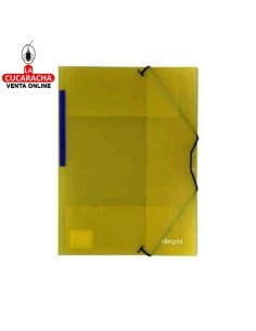 dequa-Carpeta plastico colores surtidos 3 solapas y cierre gomas.