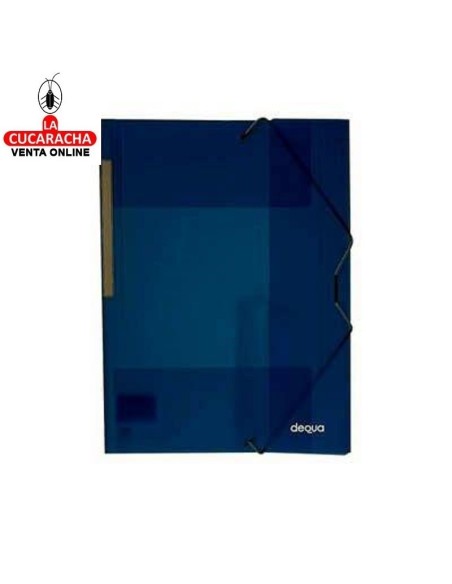 dequa-Carpeta plastico colores surtidos 3 solapas y cierre gomas.
