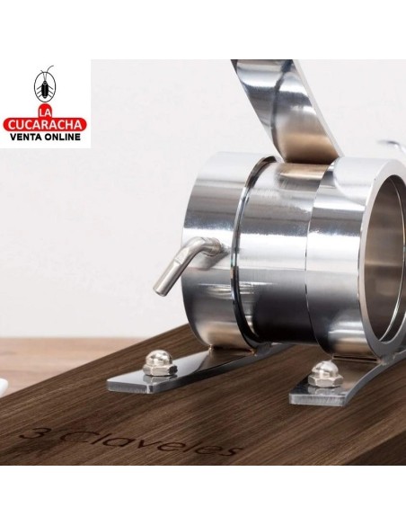 3 CLAVELES-Jamonero Acero Inoxidable CABEZAL BASCULANTE.