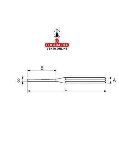 irimo-BOTADOR CILINDRICO 3MM. 150MM.