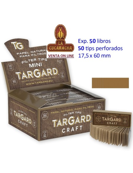 targard-libro 50 filtros carton liar tips Slim perforados para filtro «Craft®».