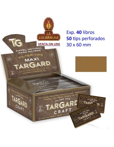 libro 50 filtros TARGARD carton liar tips perforados para filtro «Craft®».