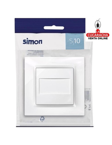 SIMON-TAPA CIEGA 10 BLANCO 8'4X8'4X4'5 CMS.