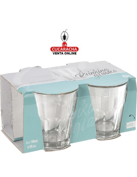 EH-VASOS DE CRISTAL EXCELLENTH 180ML. CAJA 4 UDS.
