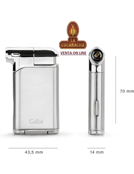 COLIBRI-ENCENDEDOR PACIFIC CHROME Y NEGRO.