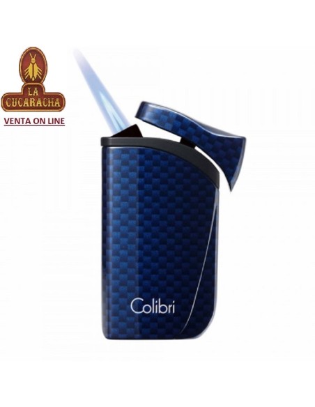 COLIBRI-ENCENDEDOR FALCON CARBON FIBER BLUE.