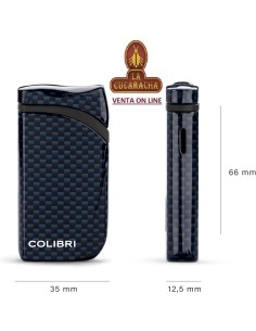 COLIBRI-ENCENDEDOR FALCON CARBON FIBER BLUE.