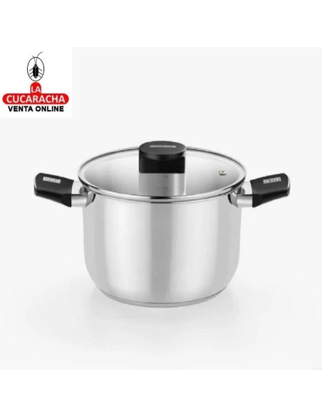 MONIX-OLLA INOXIDABLE ELITE TAPA CRISTAL.