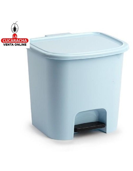 PLASTICFORTE-PAPELERA COCINA CON TAPA Y PEDAL CUBE 7'5LTS.
