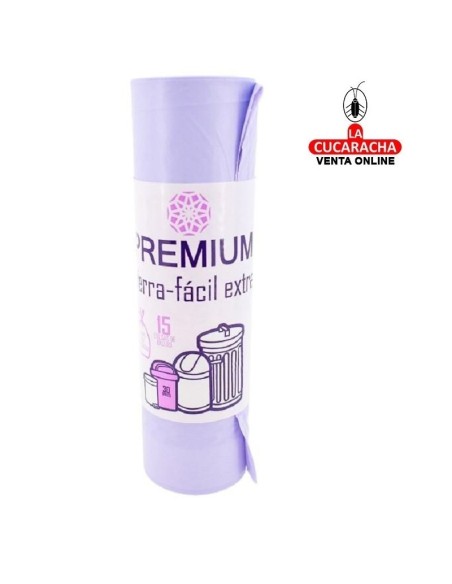 PAMEX-ROLLO 15 BOLSAS BASURA PREMIUM EXTRA-FACIL 55X60CMS.