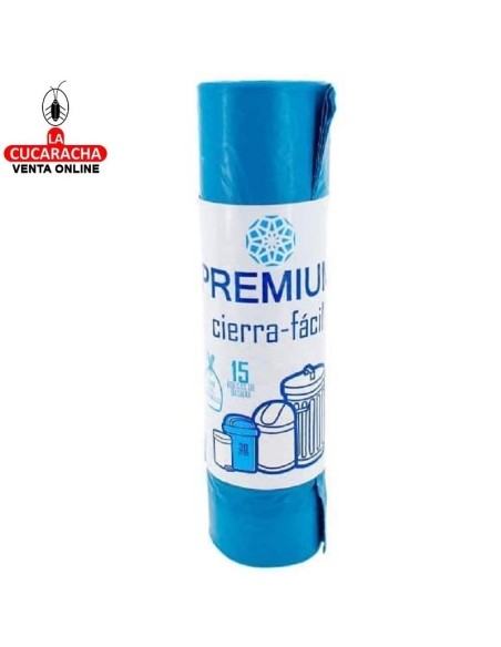 PAMEX-ROLLO 15 BOLSAS BASURA PREMIUM HOGAR-FACIL 55X55CMS.
