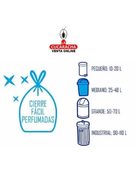 PAMEX-ROLLO 15 BOLSAS BASURA PREMIUM HOGAR-FACIL 55X55CMS.