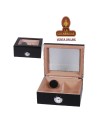 Humidor puros madera 20-25 cigarros con ventana.