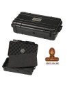 Humidor puros acrílico negro 10-15 cigarros con humidificador y correa de mano