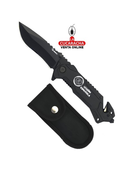 navaja albainox negra LEGIÓN ESPAÑOLA 8,1 cm.