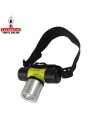 Linterna frontal submarina verde de led.