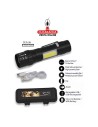 Linterna Recargable Clip y cable Usb.