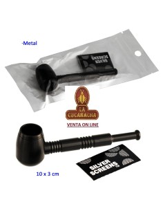pipa hierba metal 10x3cm.