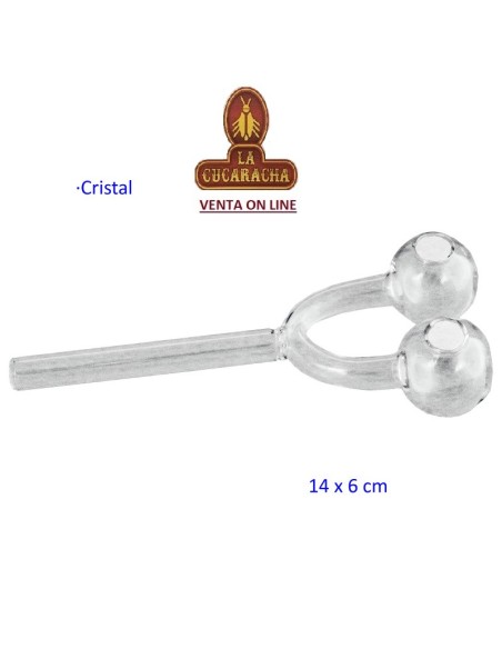 Pipa cristal 14x6 cm.