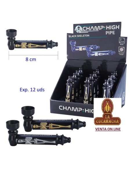 Expositor 12 pipas metal «CHAMP HIGH» skeleton 8cm.
