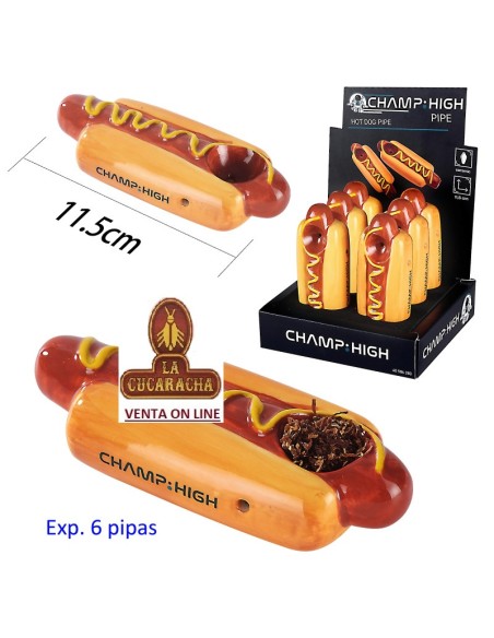 Expositor 6 pipas «CHAMP-HIGH» Hot dog 11,5cm.