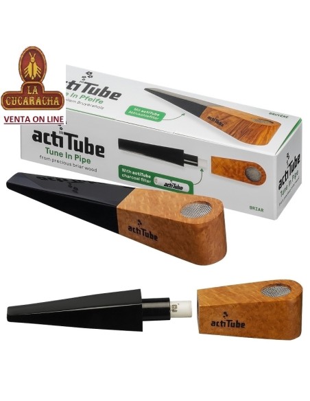 Pipa madera brezo «Acti Tube» 11,5 cm. boquilla acrílica.