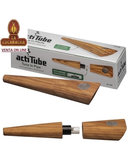 Pipa madera olivo «Acti Tube» 11,5 cm.