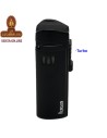 Encendedor turbo triple llama «Ronson» Mistral negro con cortapuros.