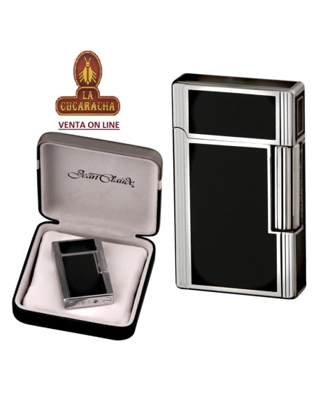 Encendedor piedra «JEAN CLAUDE Dustin» negro-cromo.