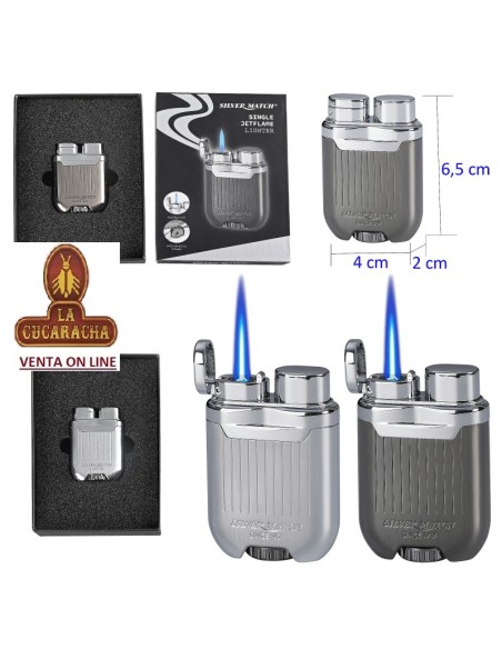 Pack 2 encendedores jet flame «Silver Match» Bucarest.