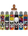 CLIPPER FUNDA SILICONA-EXPOSITOR 30 encendedores «SKULLS MIX».