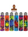 CLIPPER FUNDA SILICONA-EXPOSITOR 30 encendedores «SPLASH WEED».