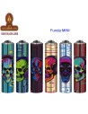 CLIPPER MINI FUNDA METAL-EXPOSITOR 30 encendedores «SKULL MUSIC 1».